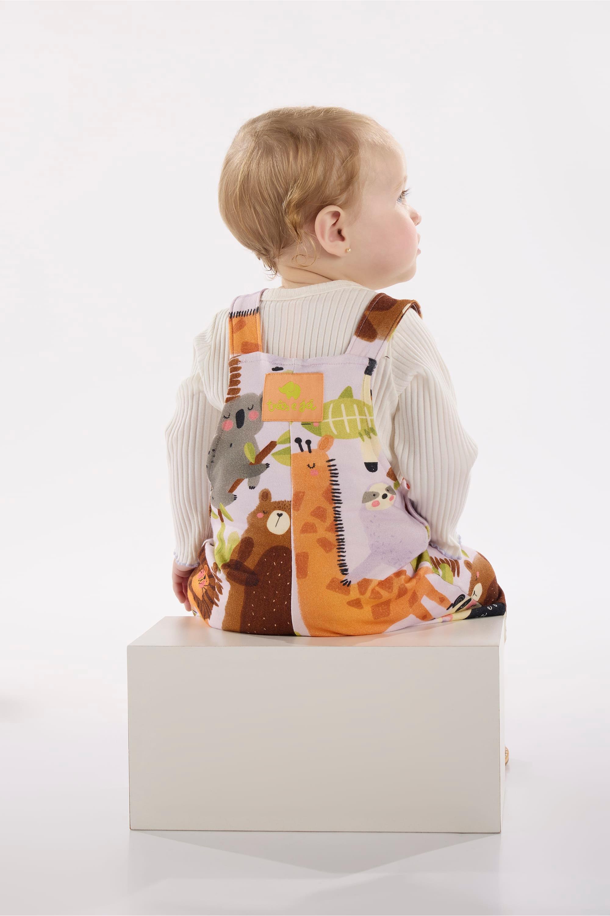 Conjunto Safári Encantado para Bebê Menina (Off White) Três e Já - Imagem 3